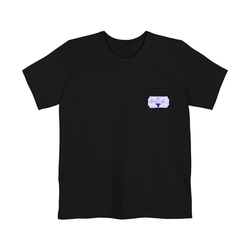 The Handmade Heifer Purple Cow Print Pocket T-Shirt