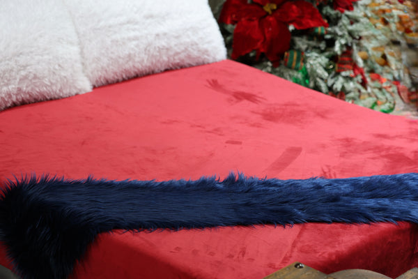 The Navy Faux Fur Runner-RTS
