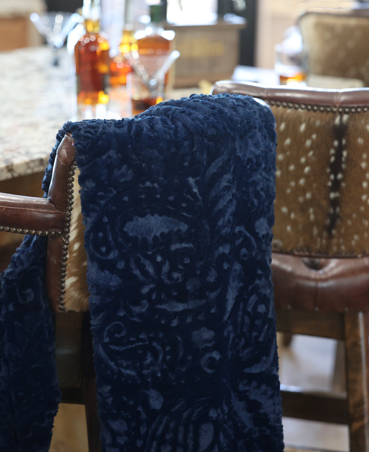 The Navy Paisley Blanket