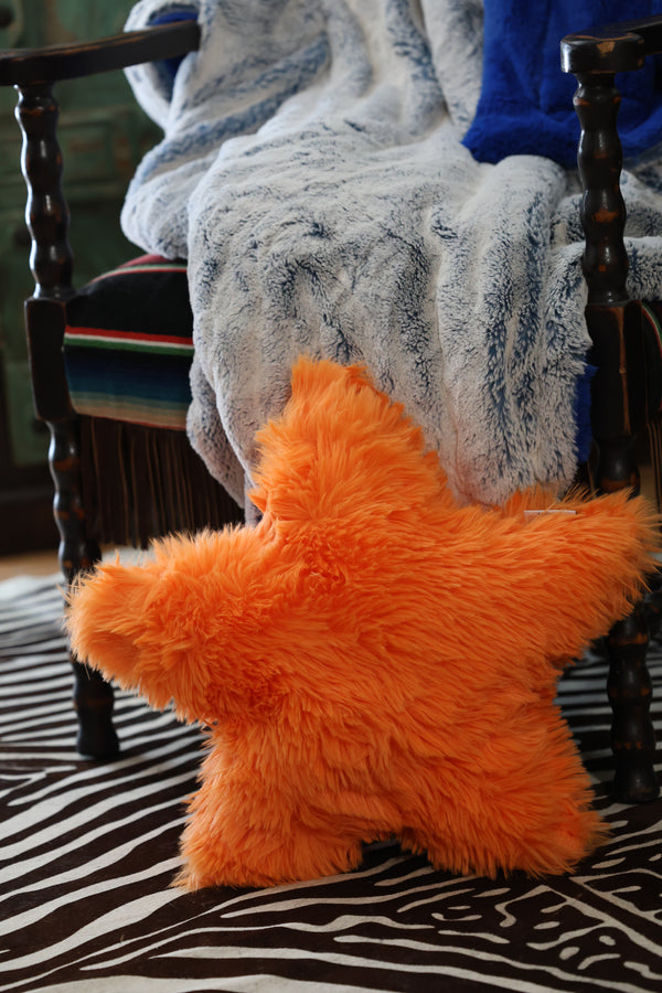 The Orange Dreamy Fur Star Pillow-RTS