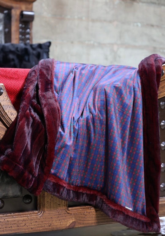 The Cherry Plaid Blanket