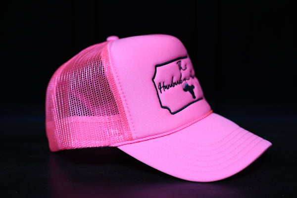 The Handmade Heifer: Hot Pink/Black Trucker Hat