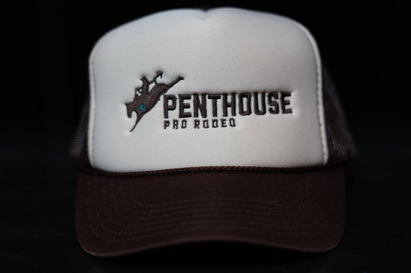 Penthouse Pro Rodeo: Khaki/Chocolate Trucker Hat