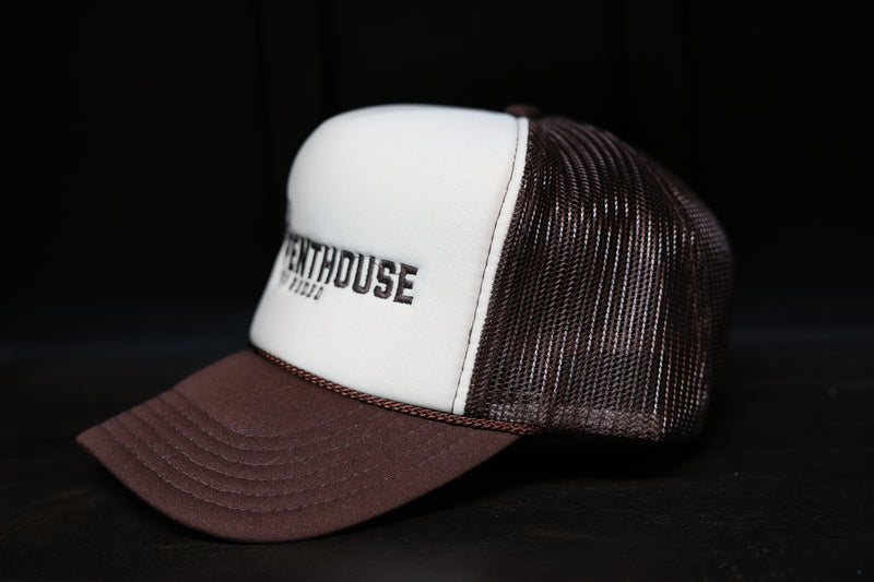 Penthouse Pro Rodeo: Khaki/Chocolate Trucker Hat