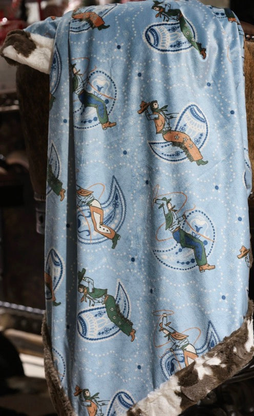The Christmas Cowboy Bandits Blanket