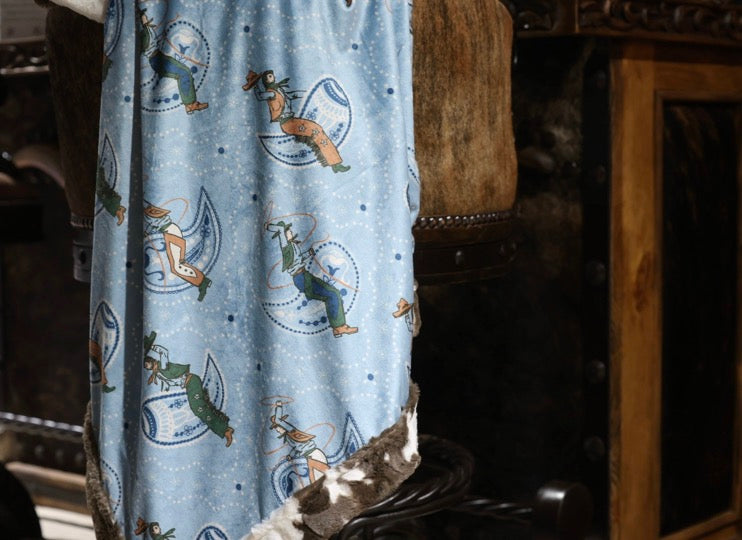 The Christmas Cowboy Bandits Blanket