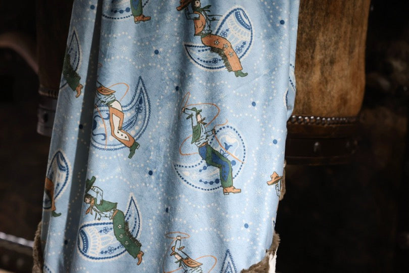 The Christmas Cowboy Bandits Blanket
