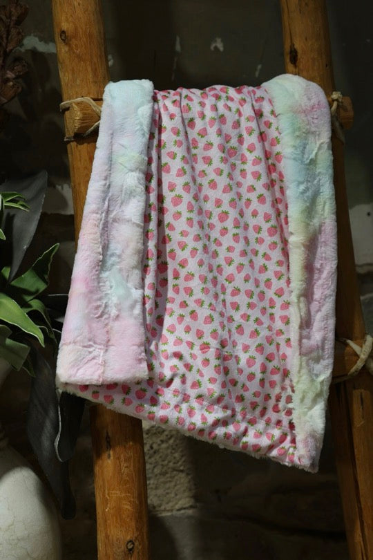 The Strawberry Sorbet Baby Blanket