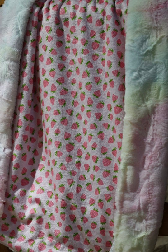 The Strawberry Sorbet Baby Blanket