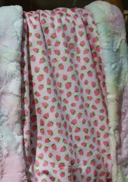 The Strawberry Sorbet Baby Blanket