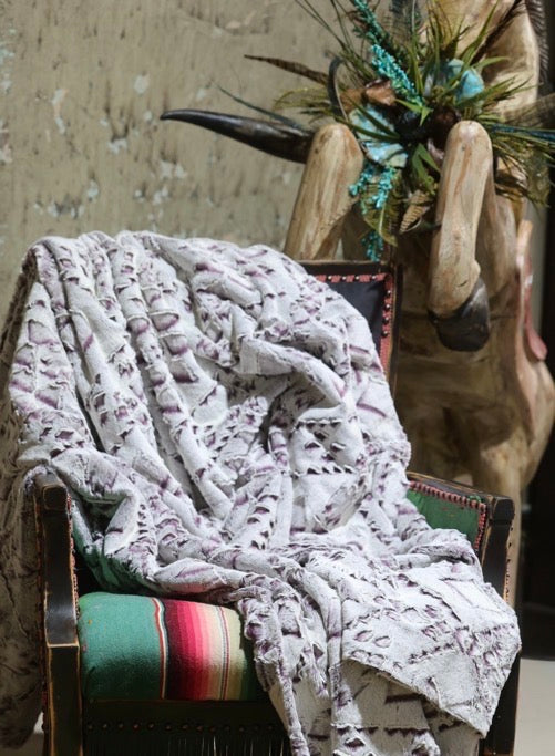 The Red Roan Aztec Blanket