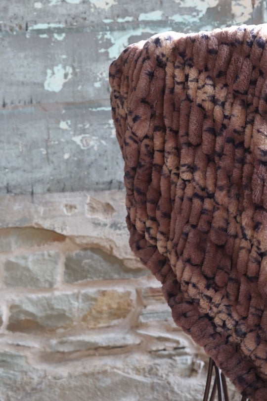 The Pecan Lynx Milan Blanket