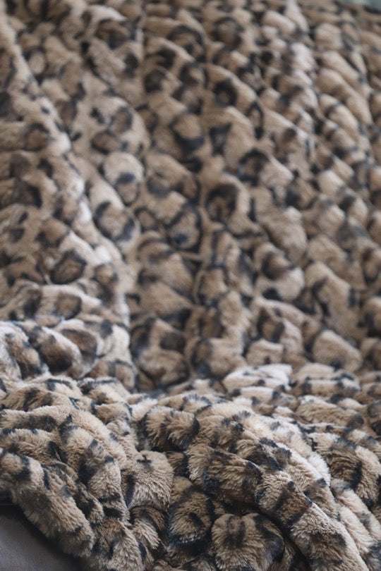 The Hazelnut Leopard Milan Blanket