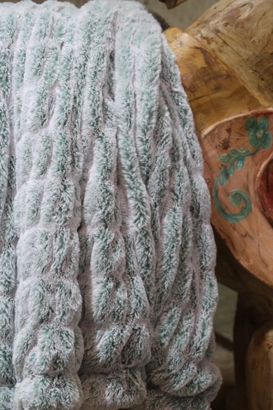 The Jade Iced Mist Milan Blanket