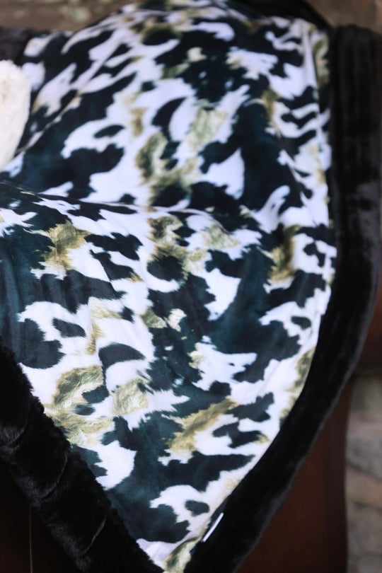 The Acid Wash Cowhide Blanket