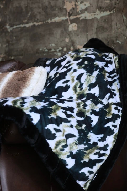 The Acid Wash Cowhide Blanket