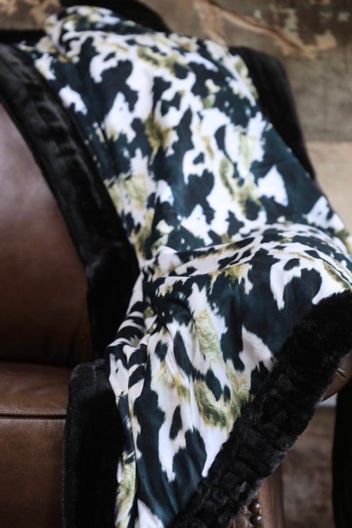 The Acid Wash Cowhide Blanket