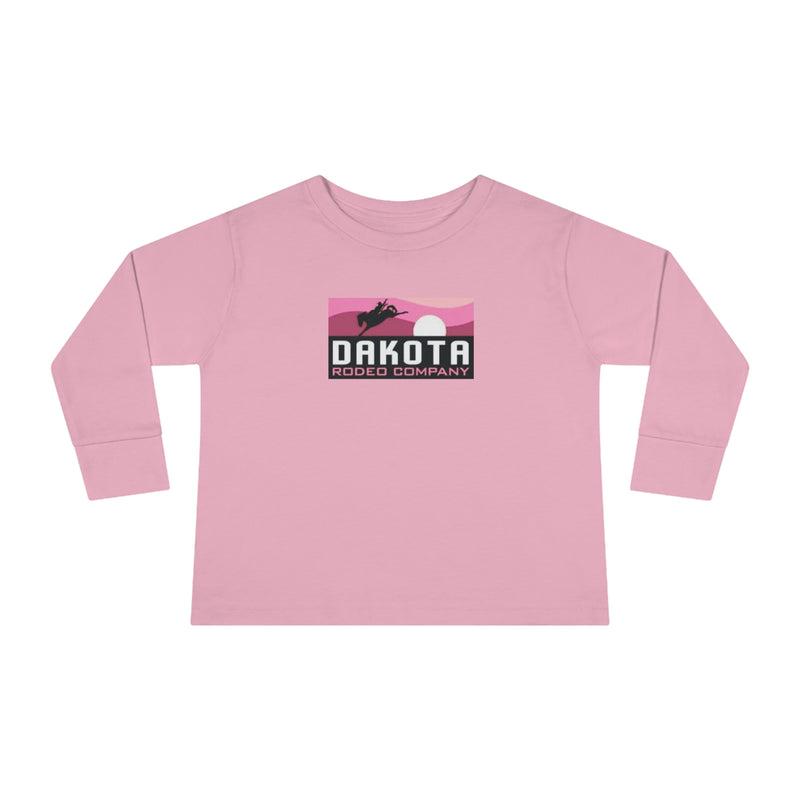 Dakota Rodeo Toddler Long Sleeve Shirt (Pink Logo)