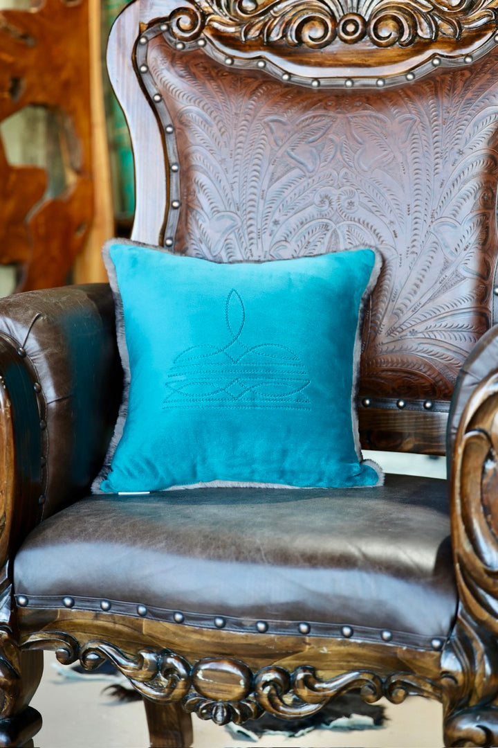 Boot Stitch Pillow | Mallard with Smoky Quartz Denver