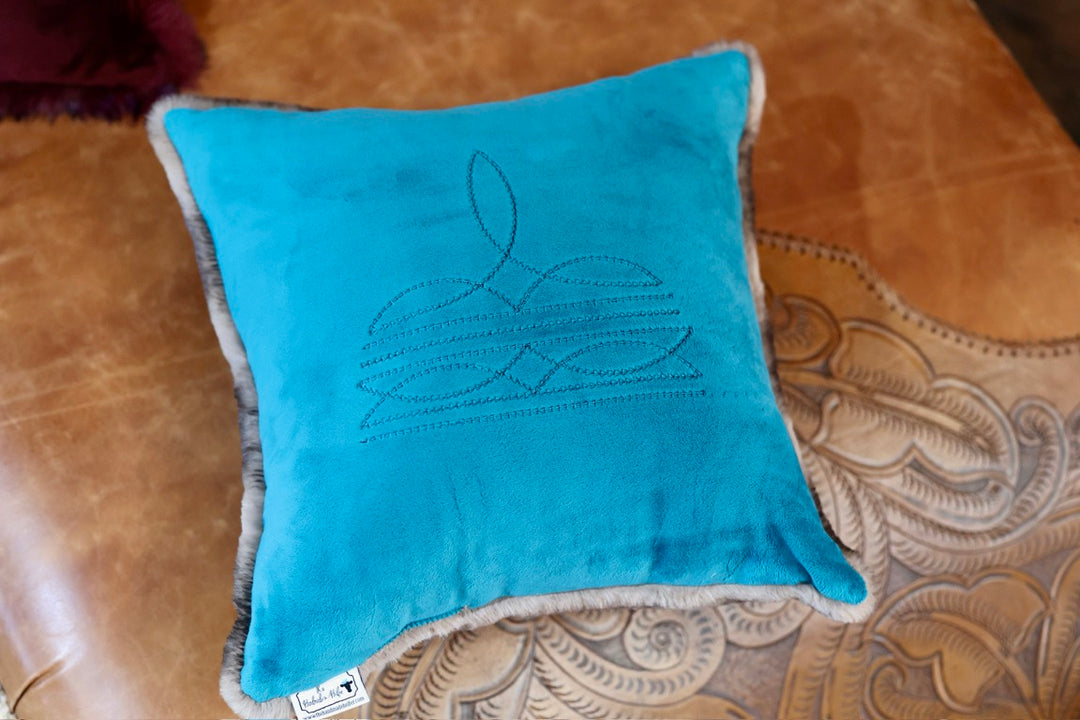 Boot Stitch Pillow | Mallard with Smoky Quartz Denver