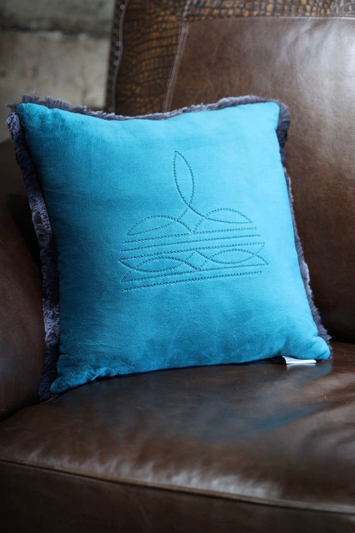 Boot Stitch Pillow | Mallard with Black Arctic Chinchilla