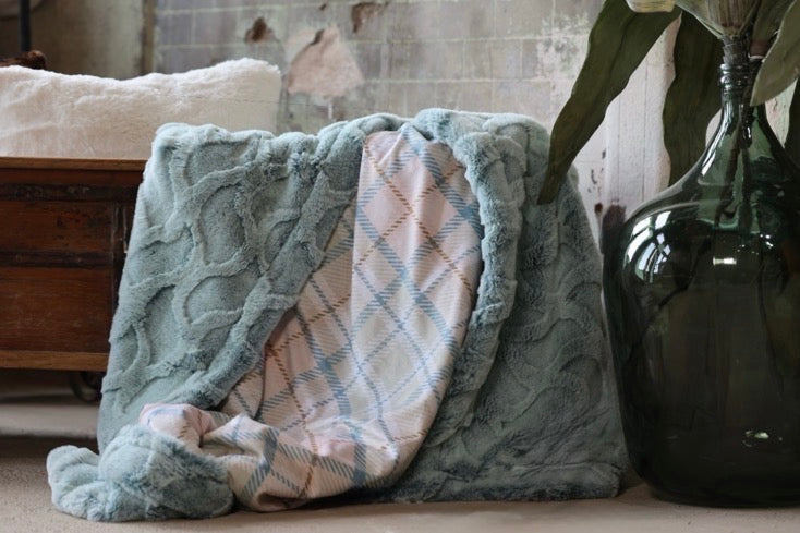 The Powder Blue Plaid Blanket