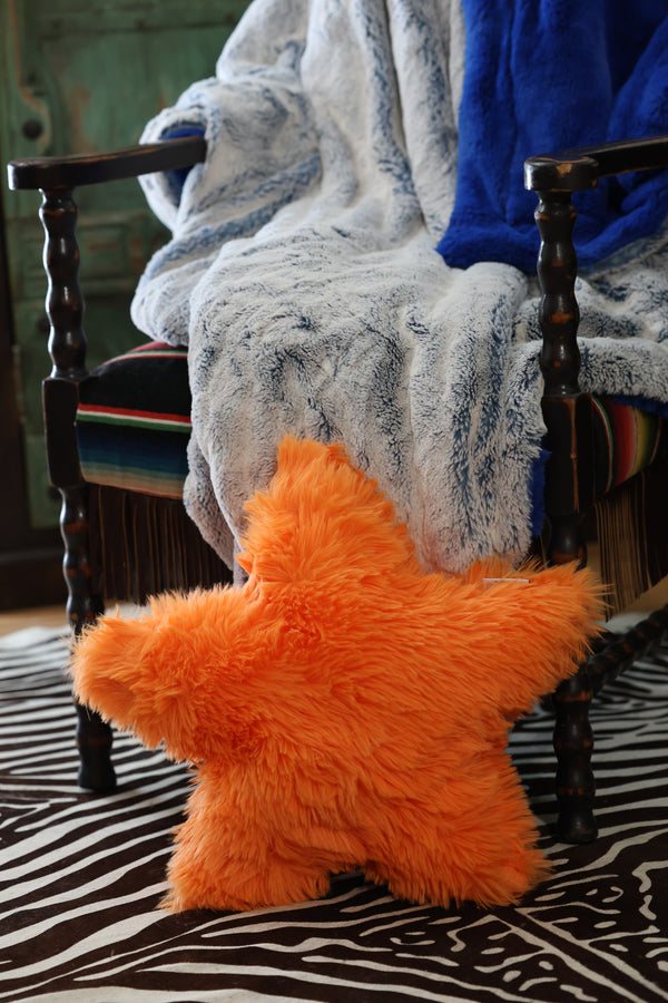 The Orange Dreamy Fur Star Pillow-RTS
