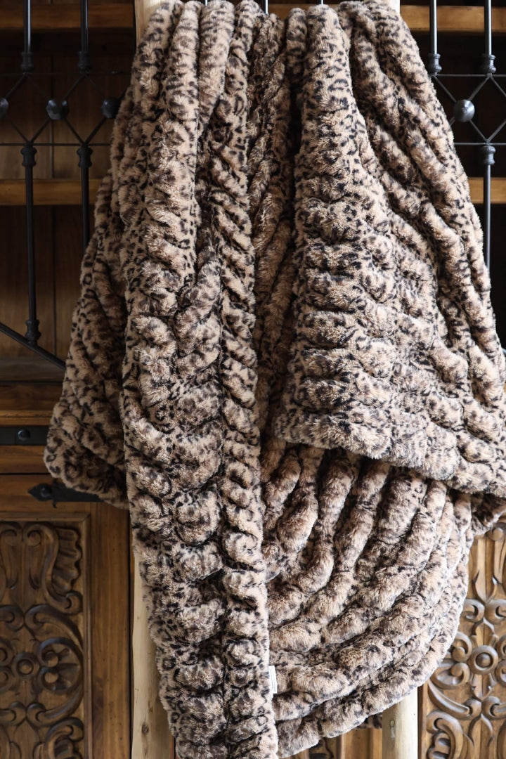 The Swiss Chocolate Cheetah Milan Blanket