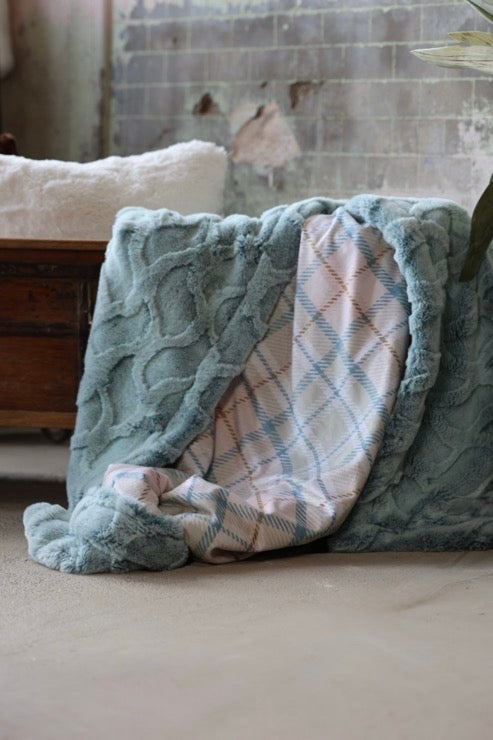 The Powder Blue Plaid Blanket