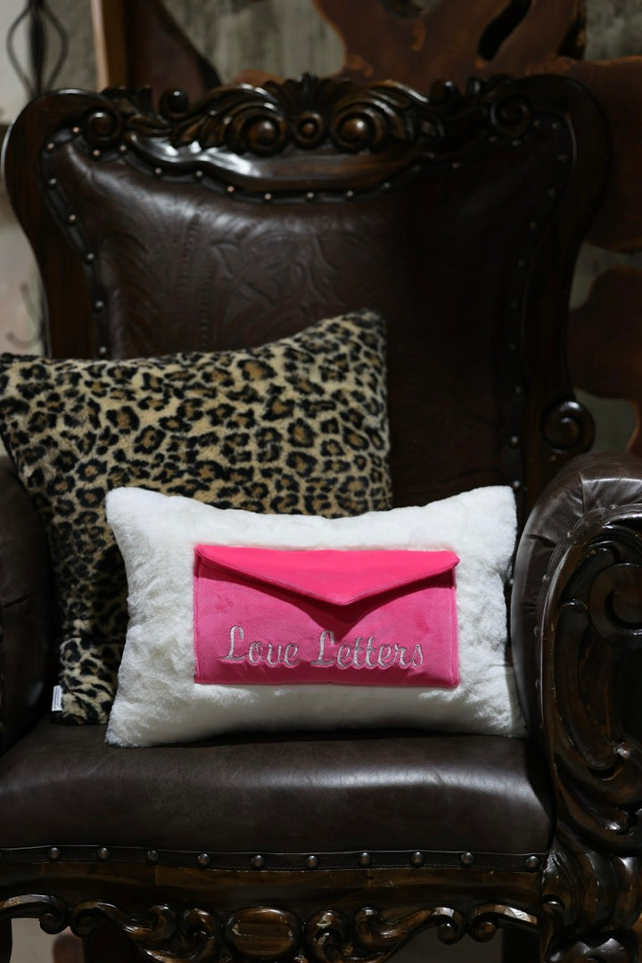 Natural Encore with Pink Minky Envelope “Love Letters” Pillow