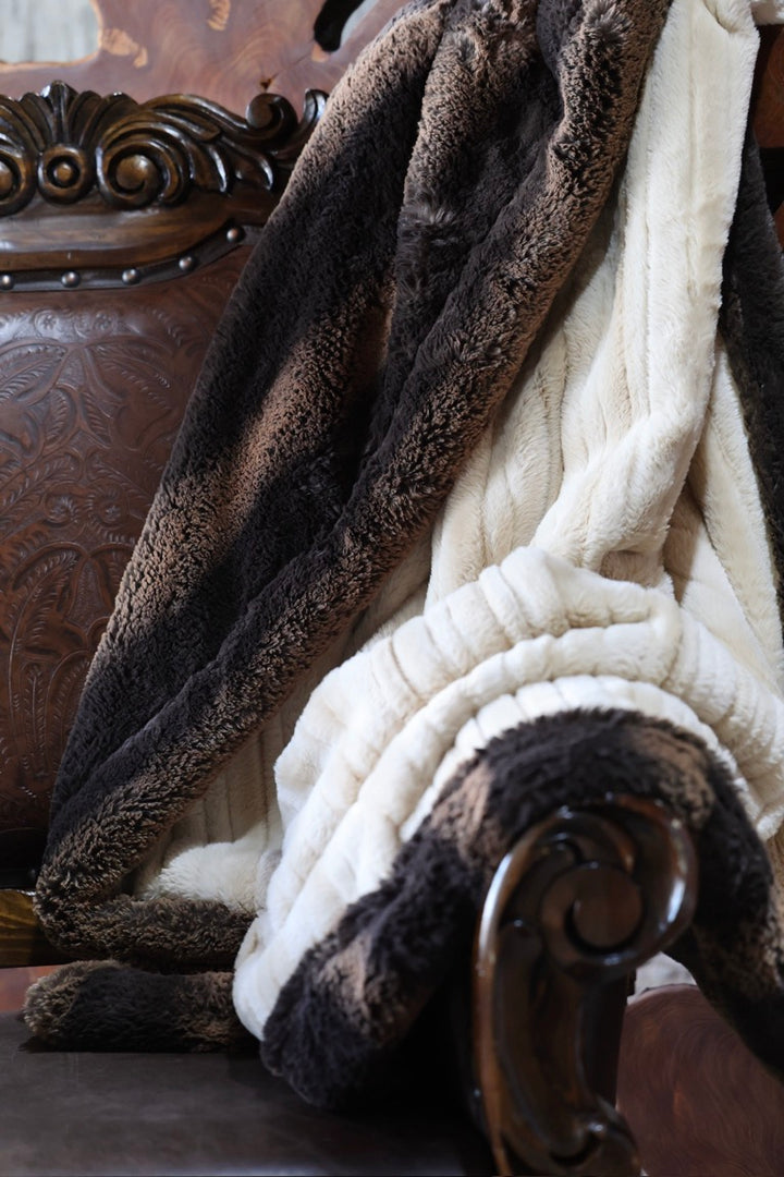 The Cream & Leather Blanket