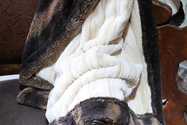 The Cream & Leather Blanket